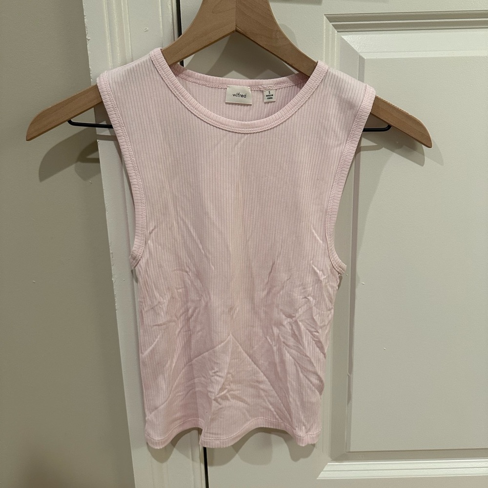 wilfred aritzia light pink tank top, never worn
